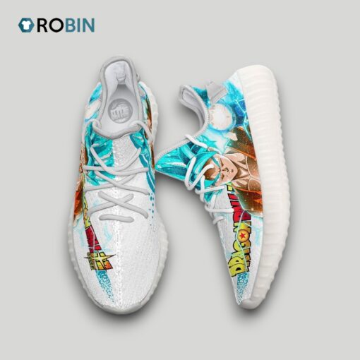 Son Goku Super Saiyan Blue Shoes Custom Dragon Ball Anime YZ Boost Sneakers