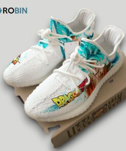 Son Goku Super Saiyan Blue Shoes Custom Dragon Ball Anime YZ Boost Sneakers