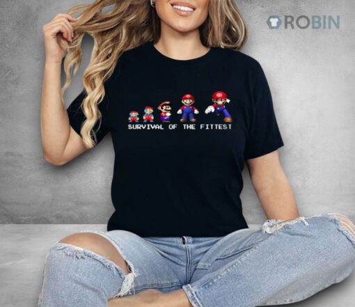 Survival Of The Fittest Mario Shirt