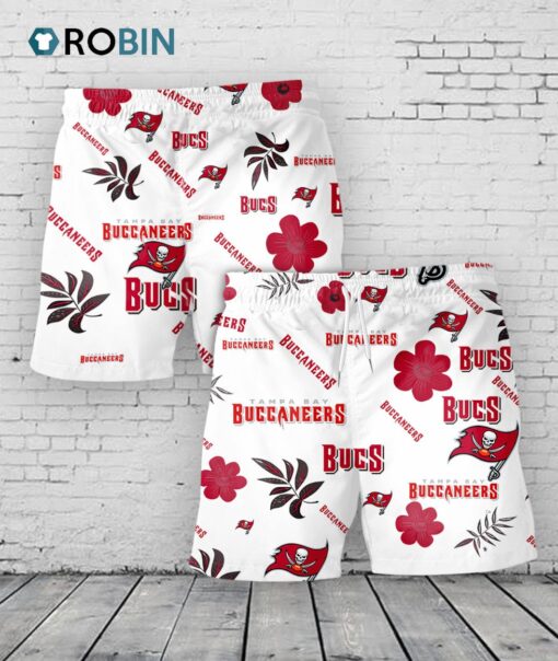 Tampa Bay Buccaneers Hawaiian Shorts Tropical Beach