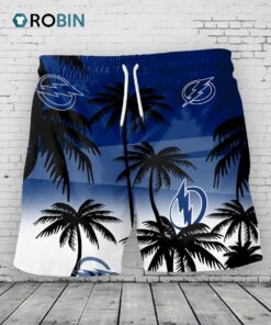 Tampa Bay Lightning Hawaiian Shorts Coconut Tree