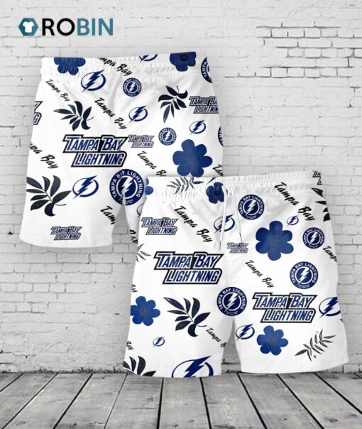 Tampa Bay Lightning Hawaiian Shorts Tropical Beach