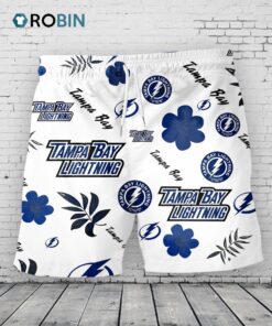 Tampa Bay Lightning Hawaiian Shorts Tropical Beach