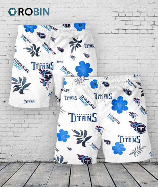 Tennessee Titans Hawaiian Shorts Tropical Beach