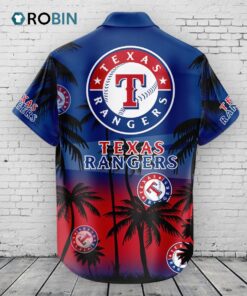 Texas Rangers Hawaiian Shirt Coconut Tree
