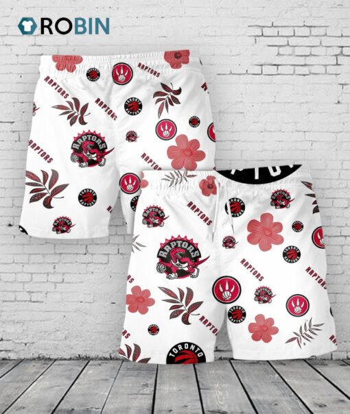 Toronto Raptors Hawaiian Shorts Tropical Beach