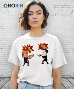 Trump Vs Elon Musk Shoot Each Other Pew Pew Shirt