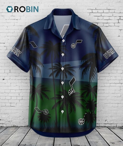 Utah Jazz Hawaiian Shirt Coconut Tree