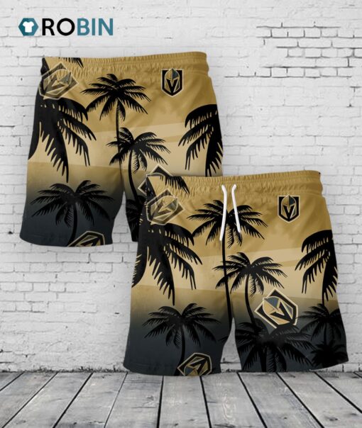 Vegas Golden Knights Hawaiian Shorts Coconut Tree