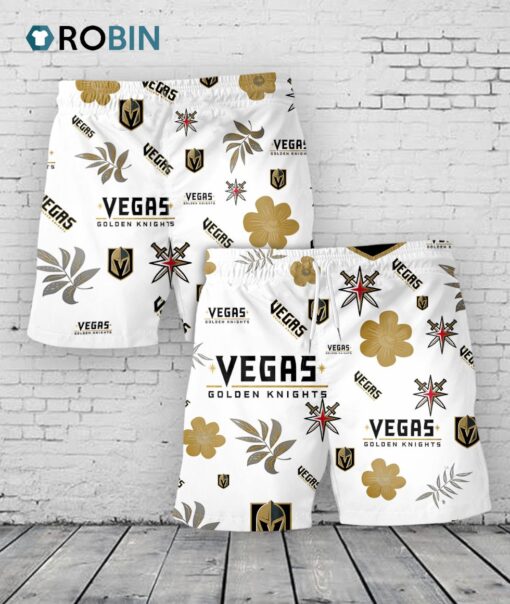 Vegas Golden Knights Hawaiian Shorts Tropical Beach