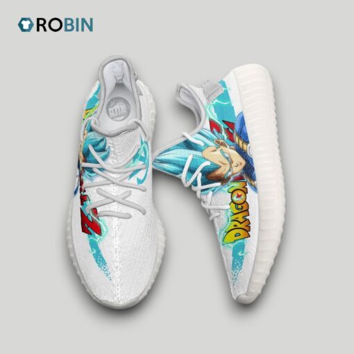 Vegeta Shoes Custom Super Saiyan Blue Dragon Ball Anime YZ Boost Sneakers
