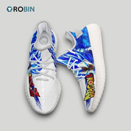 Vegeta Super Saiyan Blue Shoes Custom Dragon Ball Z Anime YZ Boost Sneakers