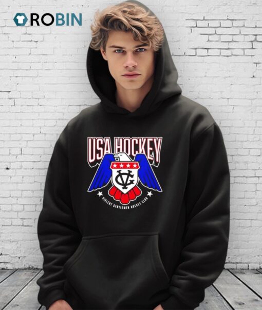 Violent Gentlemen Hockey Club Usa Hockey Logo Shirt