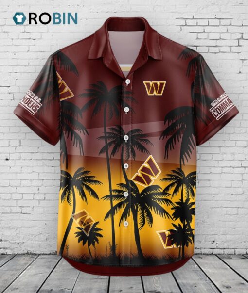 Washington Commanders Hawaiian Shirt Coconut Tree