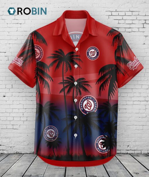 Washington Nationals Hawaiian Shirt Coconut Tree