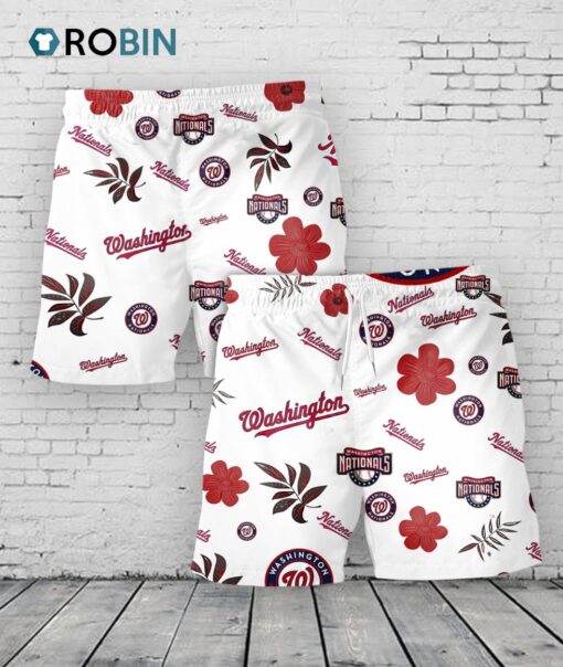Washington Nationals Hawaiian Shorts Tropical Beach