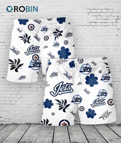 Winnipeg Jets Hawaiian Shorts Tropical Beach