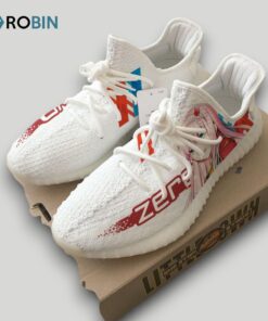 Zero Two Shoes Custom Darling In The Franxx Anime YZ Boost Sneakers Zero Two Shoes Custom Darling In The Franxx Anime YZ Boost Sneakers