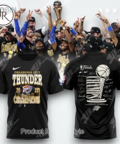 20 Oklahoma City Thunder 25 Finals Champions Hoodie   Black
