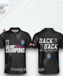 2024 2025 Back To Back New South Wales Blues State Of Origin Champions Special Edition Polo Shirt