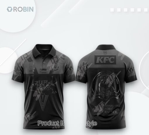 2025 Black Collection Canterbury Bankstown Bulldogs Limited Edition Polo Shirt