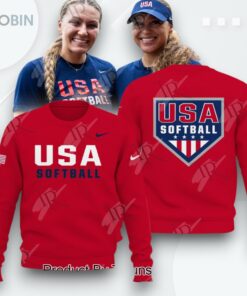 2025 Champions USA Softball Team 3D Printed Shirt (Hoodie, Shirt, Sweatshirt)   Red