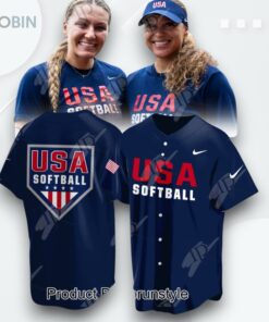 2025 Champions USA Softball Team Limited Edition Baseball Jersey   Navy