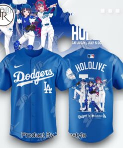 2025 Hololive Night Game X Los Angeles Dodgers Special Edition Baseball Jersey 2025 Hololive Night Game X Los Angeles Dodgers Special Edition Baseball Jersey