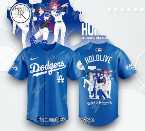 2025 Hololive Night Game X Los Angeles Dodgers Special Edition Baseball Jersey