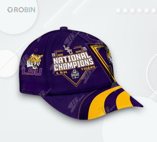 2025 NCAA Baseball National Champions LSU Tigers Classic Cap