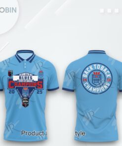 2025 New South Wales Blues State Of Origin Champions Back To Back Polo Shirt