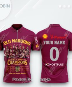 2025 Old Queensland Maroons State Of Origin Champions Limited Edition Polo Shirt