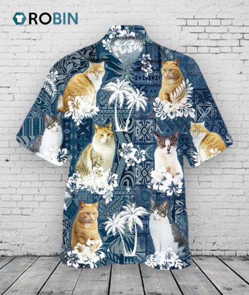 3D All Over Print Cat Hawaiian Beach Shirt For Men And Woman, Summer Aloha Cat Shirt, Cat Lover Present