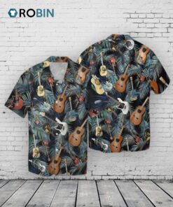 3D All Over Print Hawaiin Guitar Shirt, Guitar Hawaiian Shirt, Guitarist Hawaii Aloha Beach Shirt