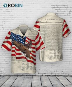 3D All Over Print Usa Eagle Hawaiian Shirts For Adults, Happy Independence’S Day Hawaii Shirt Short Sleeve For Summer