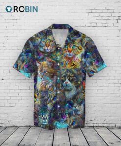 3D All Over Printed Cat On Hawaiian Shirts, Many Cats Hawaiian Shirts, Hawaiian Shirts Full Of Cat