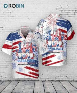 3D Full Print Ultra Maga And Proud Of It Hawaiian Shirt For Independence’S Day, American Fourth Of Jul Gifts