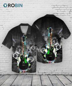 3D Full Printed Electric Guitar Hawaiian Shirt, Music Party Guitarist Hawaiian Shirts