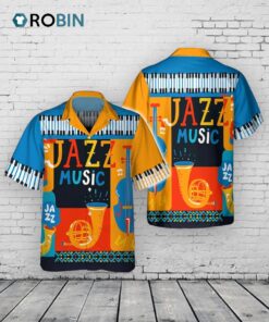 3D Full Printed Jazz Hawaiian Shirt, Hawaiian Aloha Beach Shirt For Musican, Jazz Hawaiian Shirts