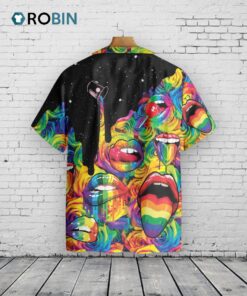 3D Hawaiian T Shirt For Gay, Sexy Lips Always Proud LGBT Hawaiian Shirt