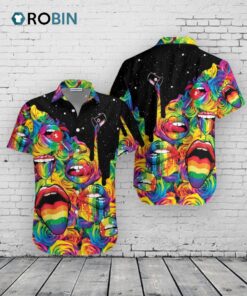 3D Hawaiian T Shirt For Gay, Sexy Lips Always Proud LGBT Hawaiian Shirt 3D Hawaiian T Shirt For Gay, Sexy Lips Always Proud LGBT Hawaiian Shirt
