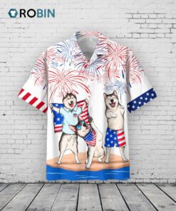 Alaska Hawaiian Shirt For 4th Of July Patriotic, American Independence Day Dog Hawaii Shirt For Men And Women Alaska Hawaiian Shirt For 4th Of July Patriotic, American Independence Day Dog Hawaii Shirt For Men And Women
