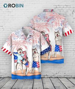 Alaska Hawaiian Shirt   Independence Is Coming, American Dog Aloha Beach Shirt, Dog Hawaii Shirt