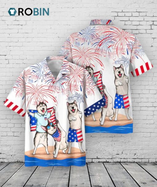 Alaska Hawaiian Shirt   Independence Is Coming, American Dog Aloha Beach Shirt, Dog Hawaii Shirt