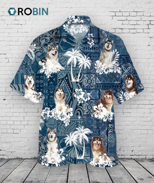 Alaskan Hawaiian Shirt 3D Full Printed Dog Hawaiian Shirts For Travel Summer, Hawaiian Dog Shirt