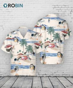 Alaskan Malamute Summer Beach Hawaiian Shirt, 3D Full Print Dog Hawaii Shirt For Summer Day Alaskan Malamute Summer Beach Hawaiian Shirt, 3D Full Print Dog Hawaii Shirt For Summer Day