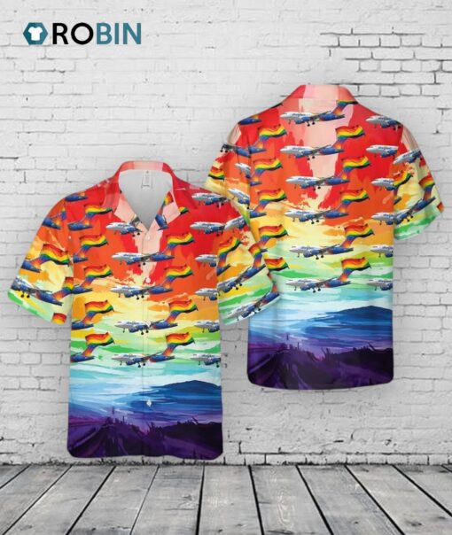 Allegiant Airlines Fly With Lgbt Pride Hawaiian Shirt