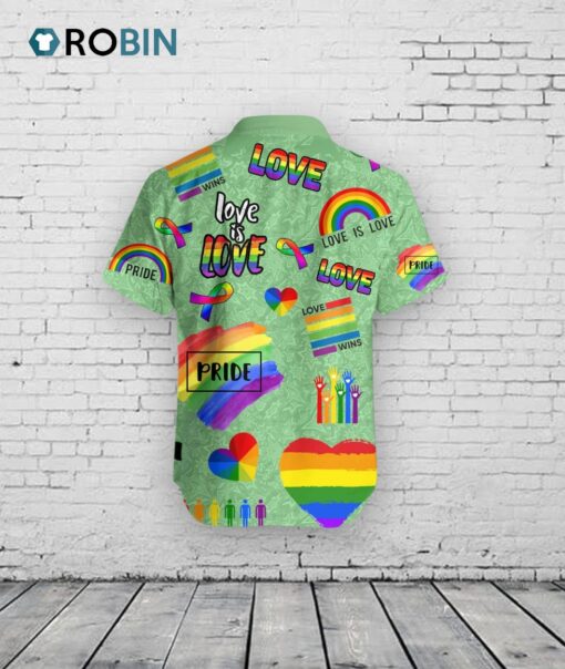 Ally 3D T Shirt, Lgbt Love Is Love Pride Design Hawaiian Shirt Support LGBT Month
