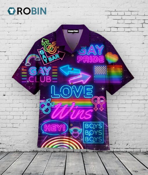 Amazing Colorful Lgbt Pride Hawaiian Shirt, Gbt Love Wins Pride Month Hawaiian Shirt