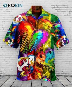 Amazing Colorful Lgbt Pride Hawaiian Shirt, Gbt Love Wins Pride Month Hawaiian Shirt Amazing Colorful Lgbt Pride Hawaiian Shirt, Gbt Love Wins Pride Month Hawaiian Shirt